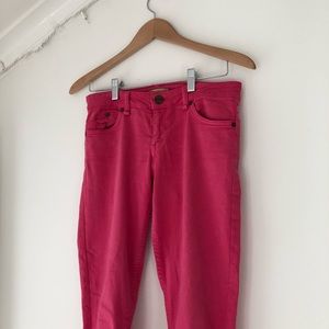 Sanctuary Hot Pink Skinny Cropped Jeans